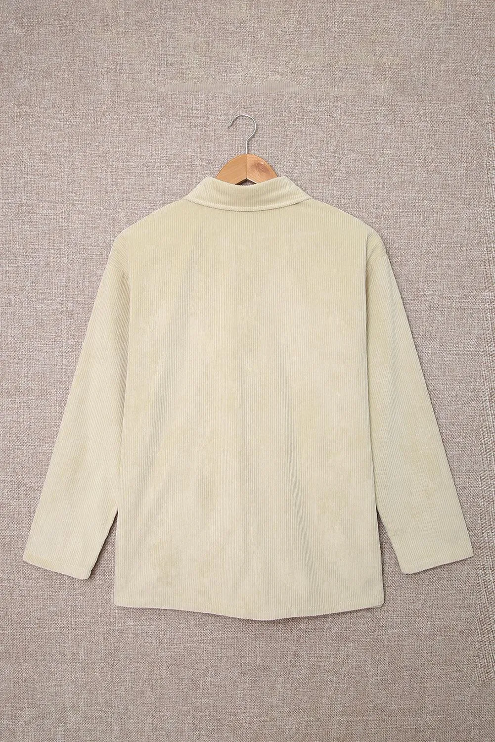 Hazel Blues® | Pocketed Button Ribbed Textured Shacket