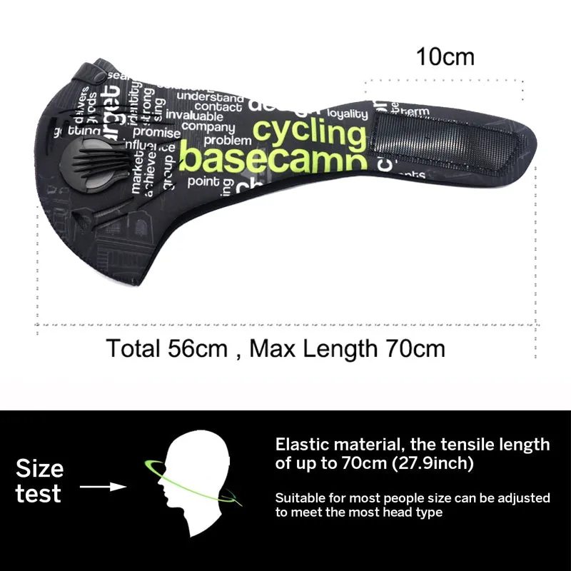 High-Quality Anti-Pollution Cycling Mask - Activated Carbon Dustproof Face Mask for Men and Women, Outdoor Sports and Training Mask with Breathable Vents and Adjustable Fit