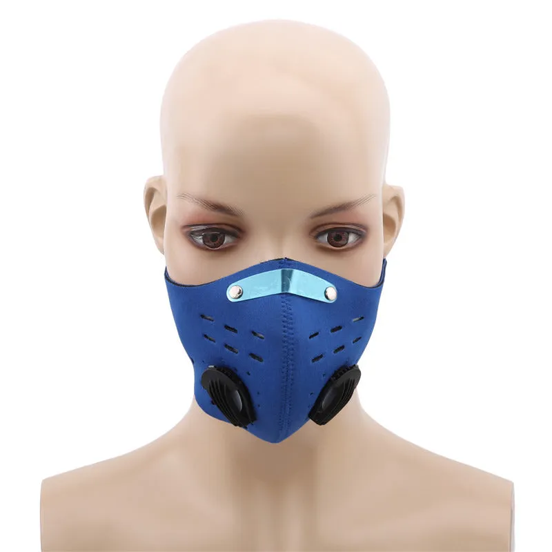 High-Quality Anti-Pollution Cycling Mask - Activated Carbon Dustproof Face Mask for Men and Women, Outdoor Sports and Training Mask with Breathable Vents and Adjustable Fit