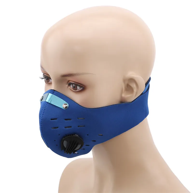 High-Quality Anti-Pollution Cycling Mask - Activated Carbon Dustproof Face Mask for Men and Women, Outdoor Sports and Training Mask with Breathable Vents and Adjustable Fit