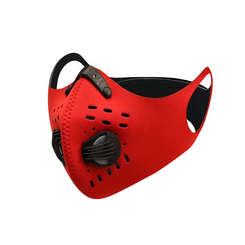 High-Quality Anti-Pollution Cycling Mask - Activated Carbon Dustproof Face Mask for Men and Women, Outdoor Sports and Training Mask with Breathable Vents and Adjustable Fit