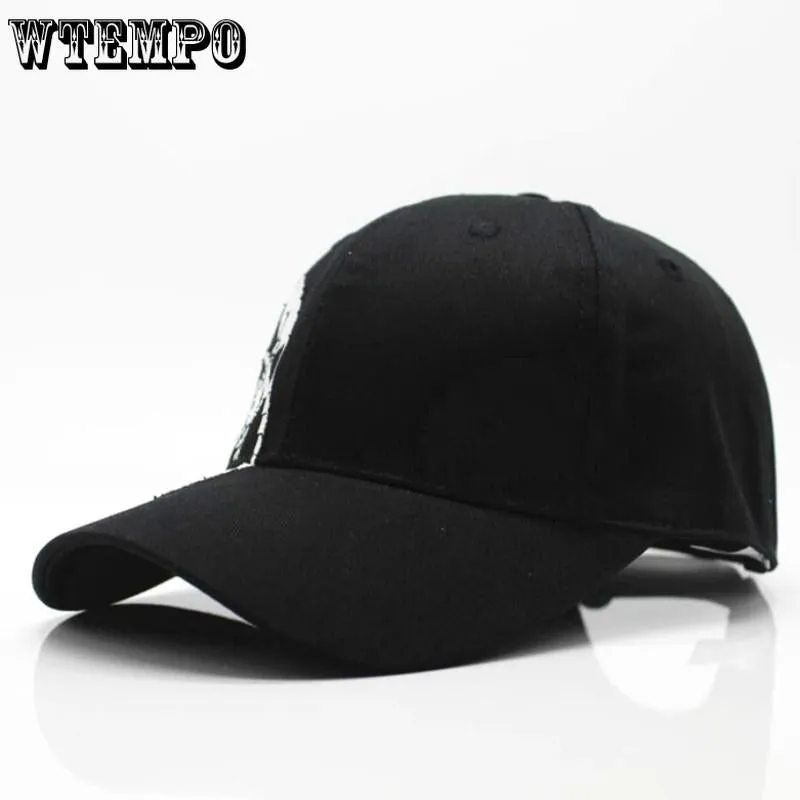 High Quality Unisex 100% Cotton Outdoor Baseball Cap Skull Embroidery Snapback Fashion Sports H