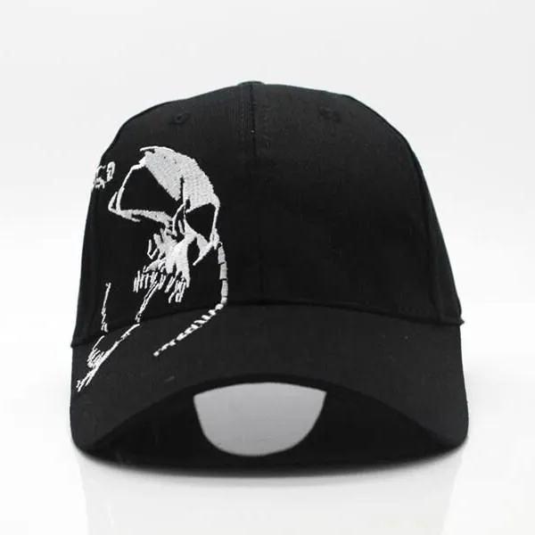 High Quality Unisex 100% Cotton Outdoor Baseball Cap Skull Embroidery Snapback Fashion Sports H