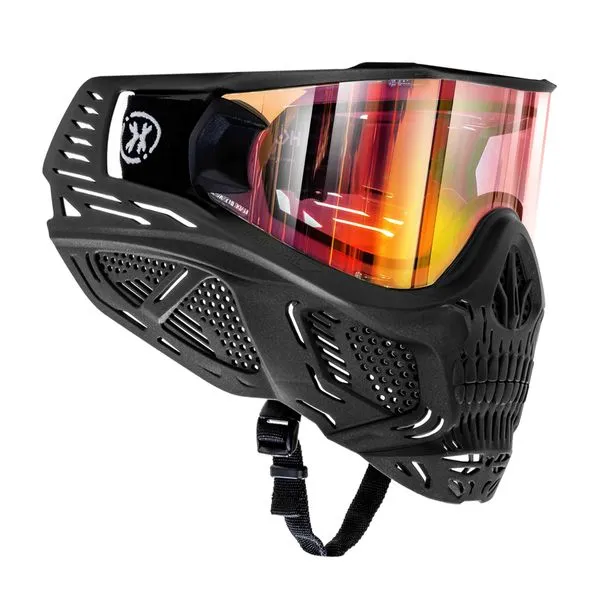 HK Army HSTL Thermal Paintballmaske Skull Death - Schwarz, Rot