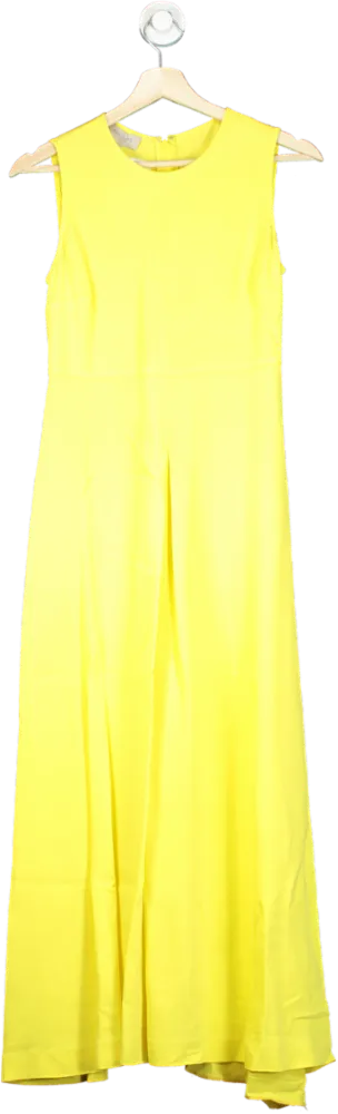 Hobbs Yellow Sleeveless Maxi Dress UK 6