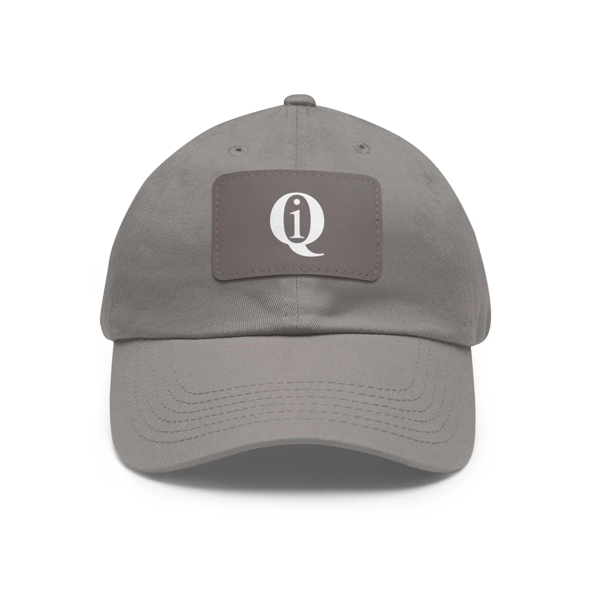 IQ Fashion | Dad Hat with Leather Patch (Rectangle)
