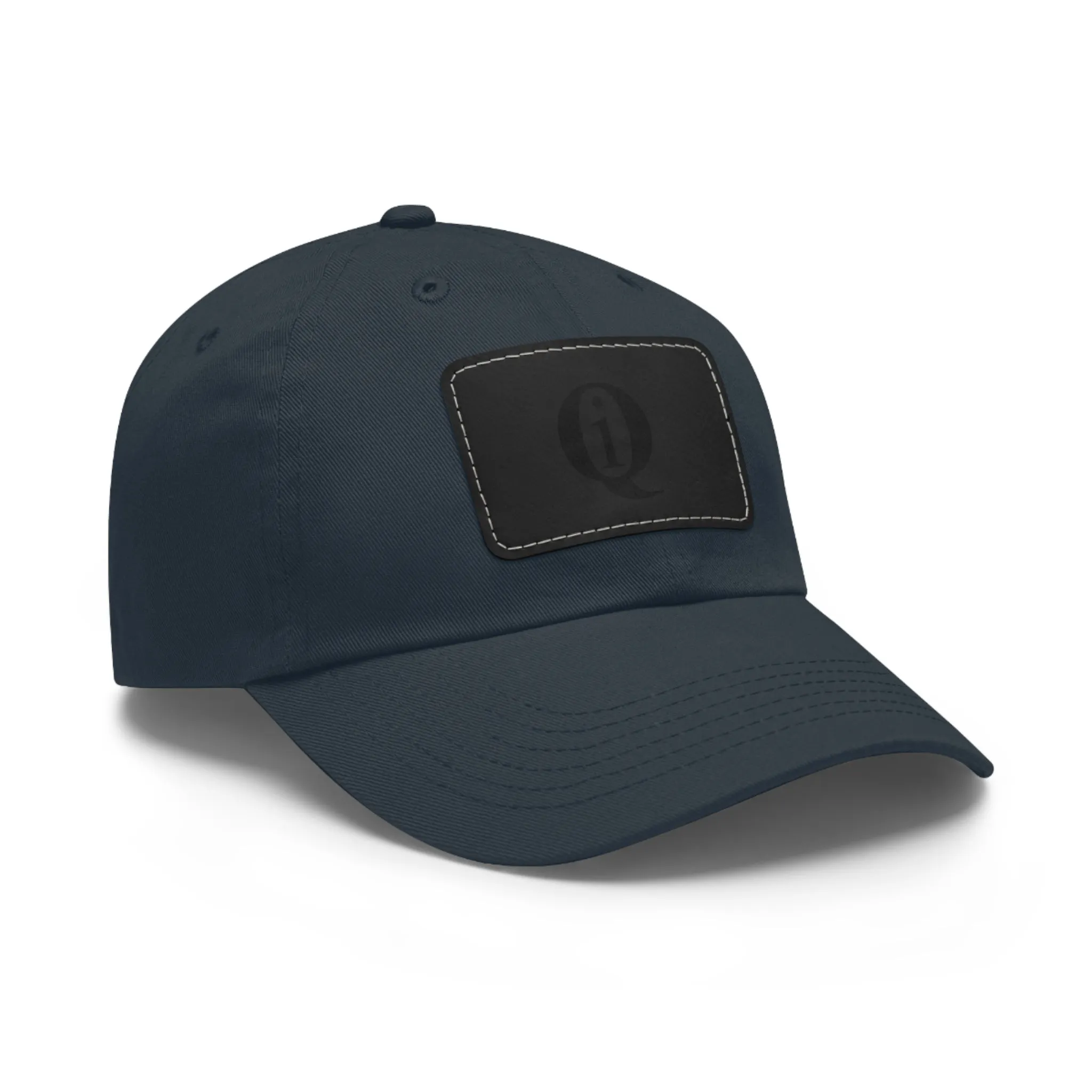 IQ Fashion | Dad Hat with Leather Patch (Rectangle)