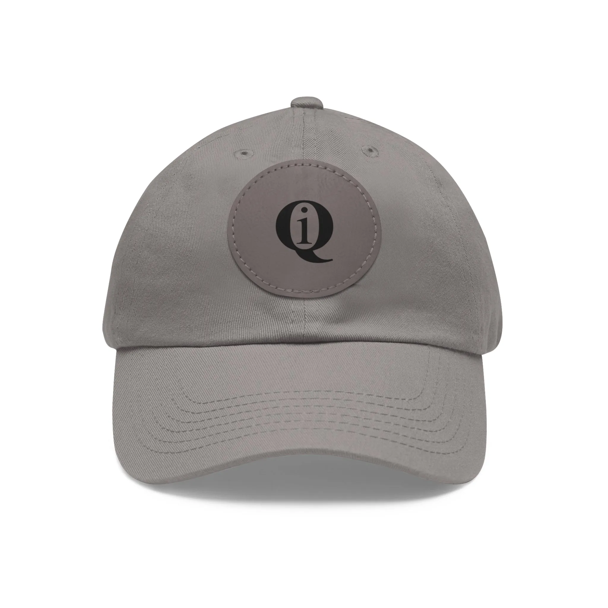 IQ Fashion | Dad Hat with Leather Patch (Round)