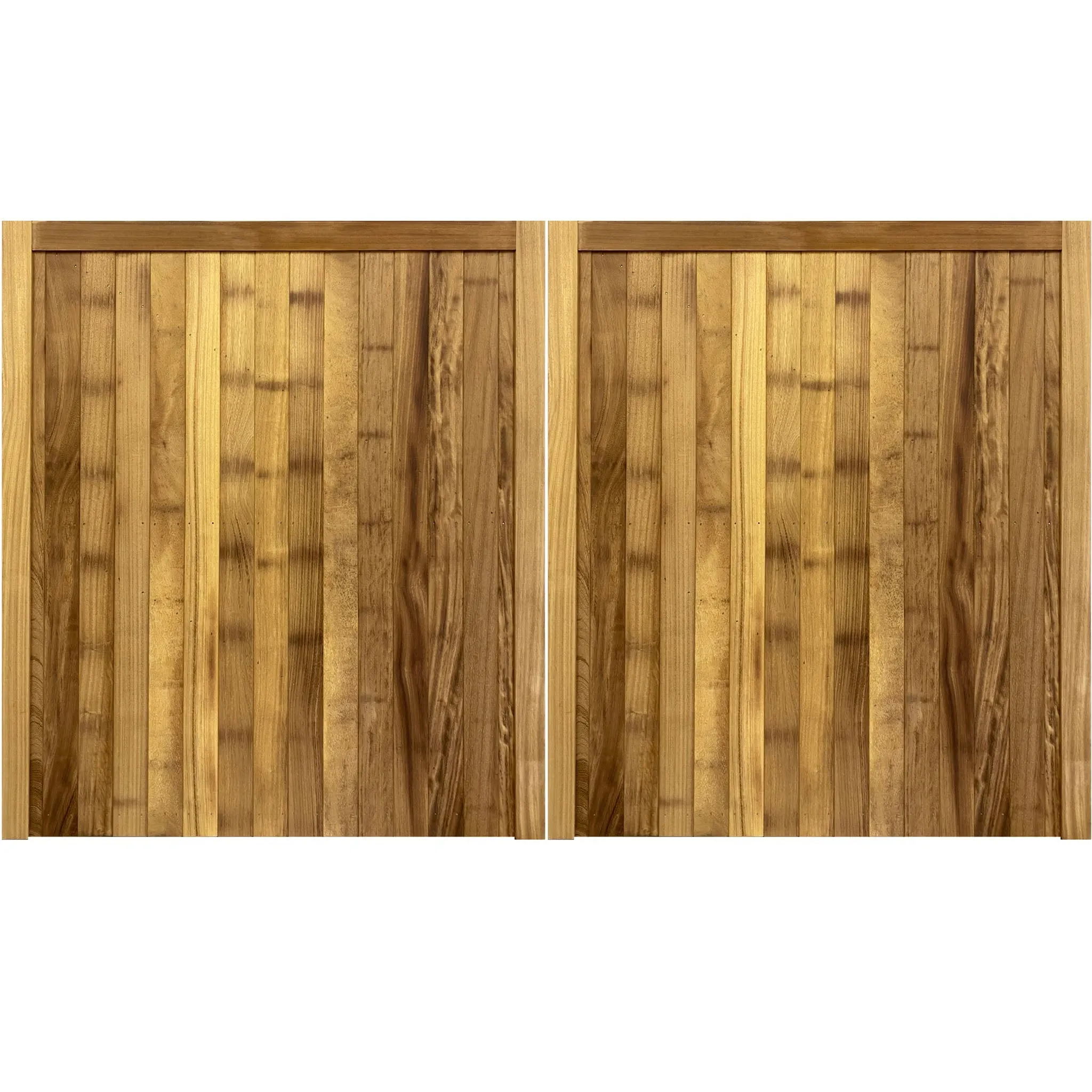 Iroko Croyde Mortise & Tenon Entrance Gates (Pair)