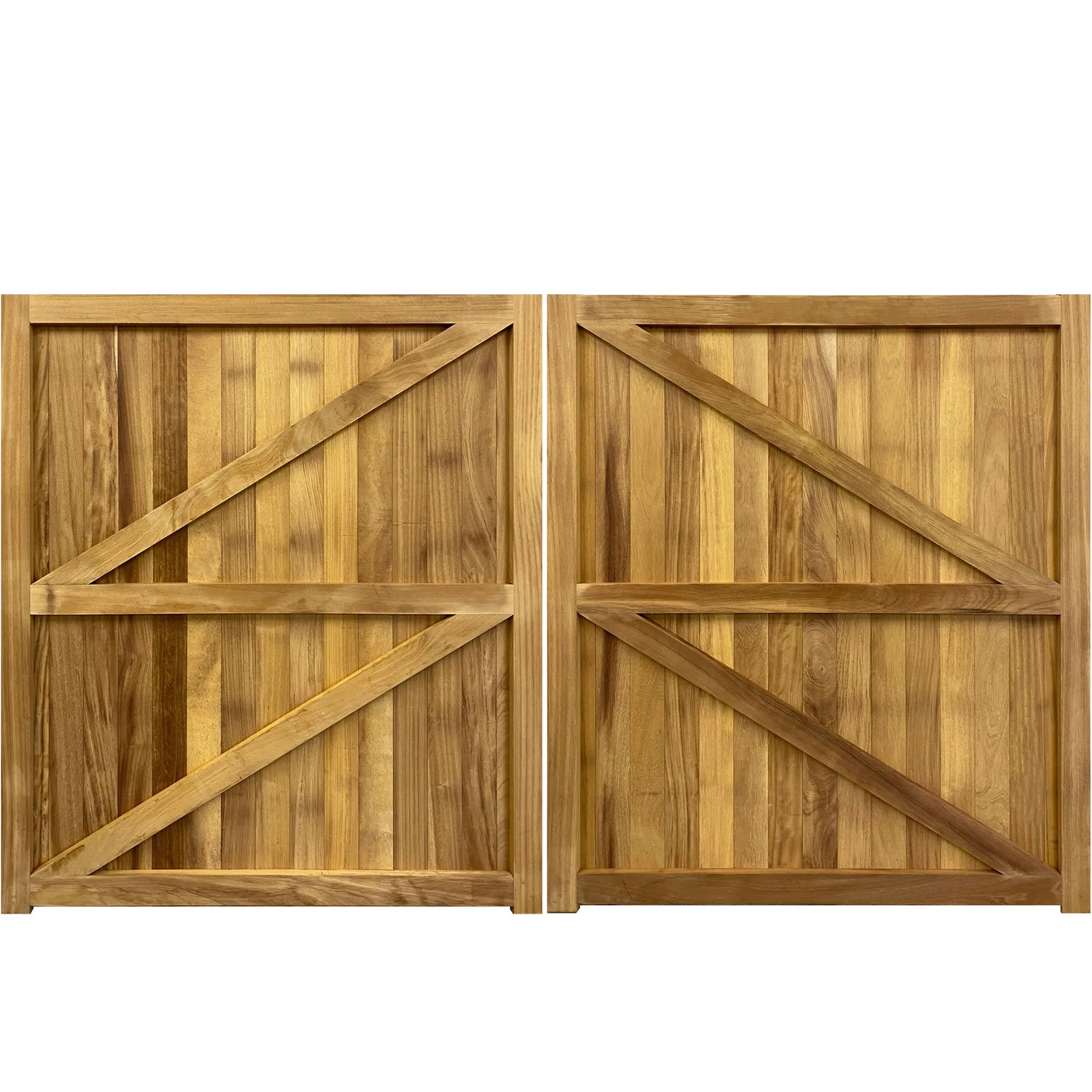 Iroko Croyde Mortise & Tenon Entrance Gates (Pair)