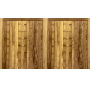 Iroko Croyde Mortise & Tenon Entrance Gates (Pair)
