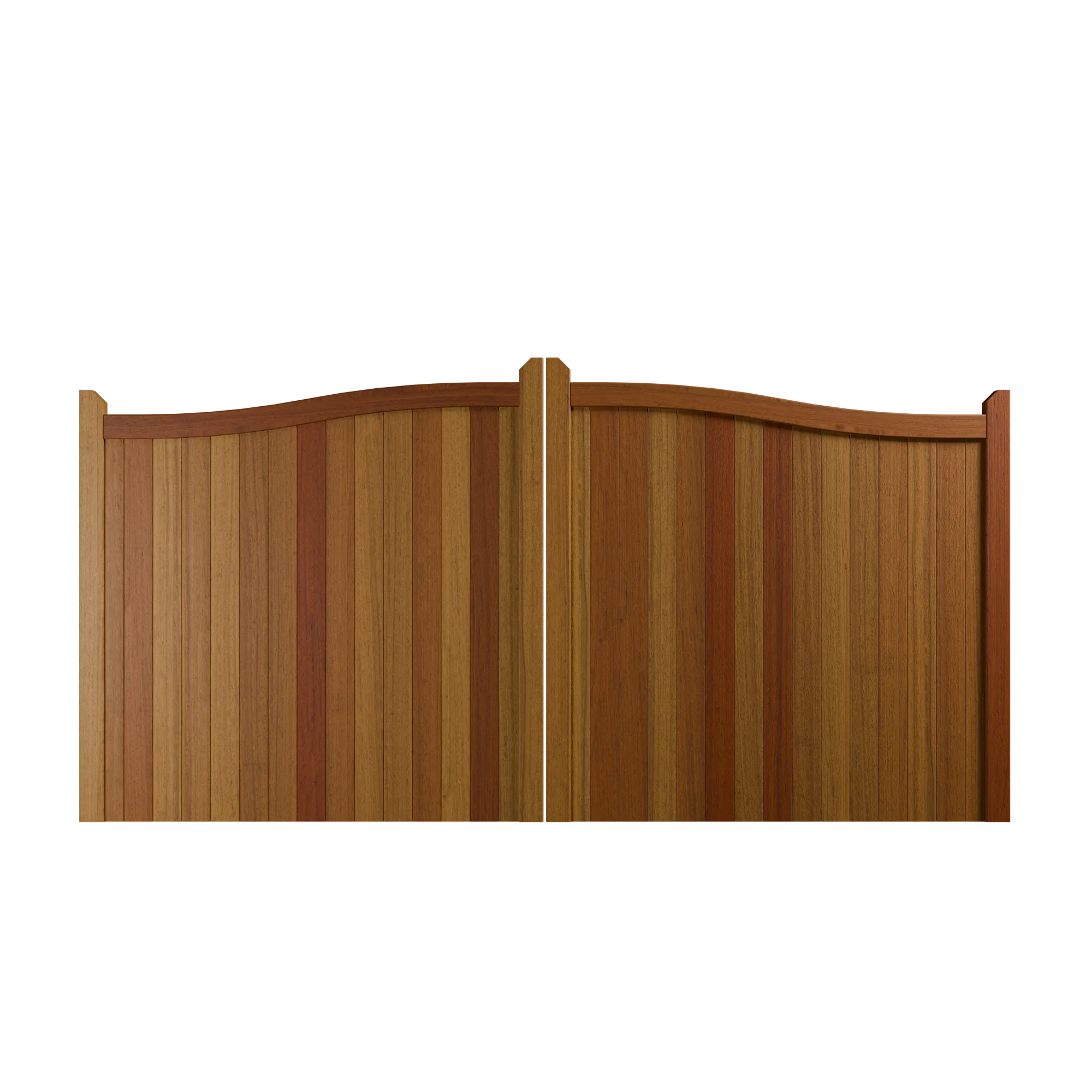Iroko Swan Neck Gates (Pair)