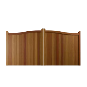 Iroko Swan Neck Gates (Pair)