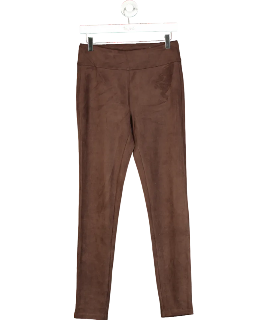 J.Mclaughlin Brown Suri Faux Suede Leggings UK S
