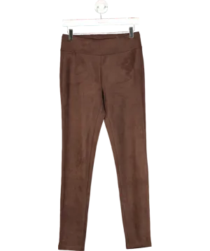 J.Mclaughlin Brown Suri Faux Suede Leggings UK S