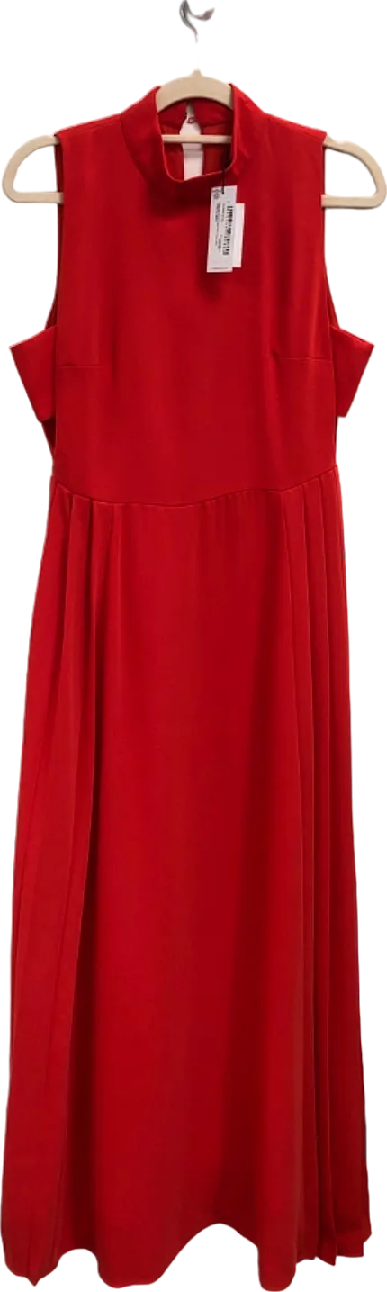 Karen Millen Red Sleeveless Midi Dress UK 6
