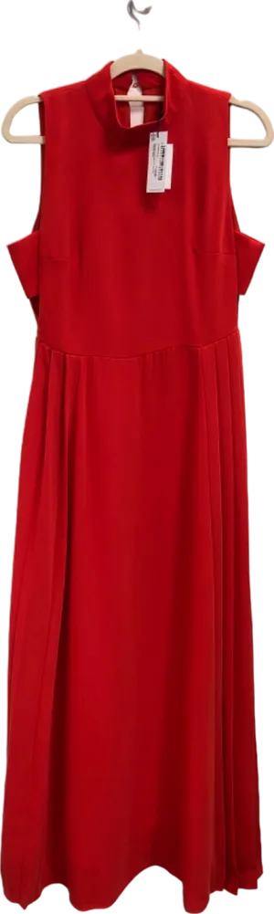 Karen Millen Red Sleeveless Midi Dress UK 6