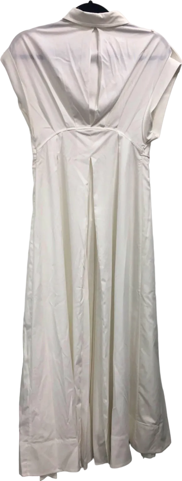 Karen Millen White Pleated Shirt Dress UK 6