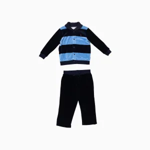Kid's Velcour Stripe 2 Piece Set Outfit