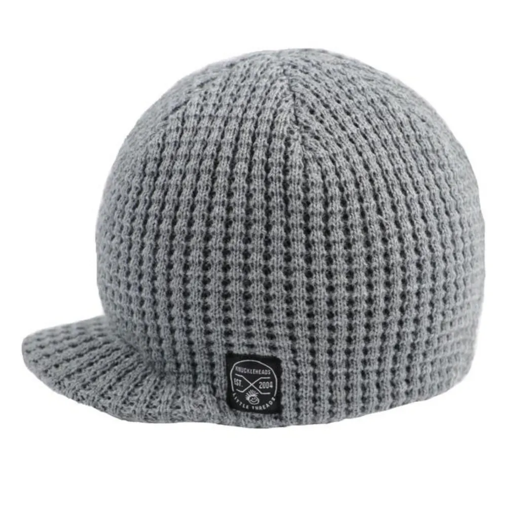 Knuckleheads Grey Baby Boy's Stripe Visor Beanie with Tag
