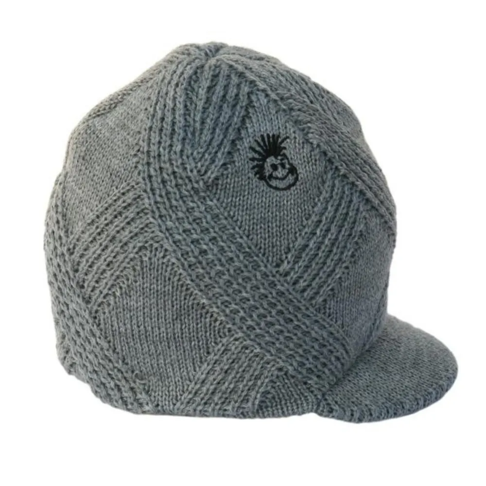 Knuckleheads Grey Visor Beanie For Toddlers