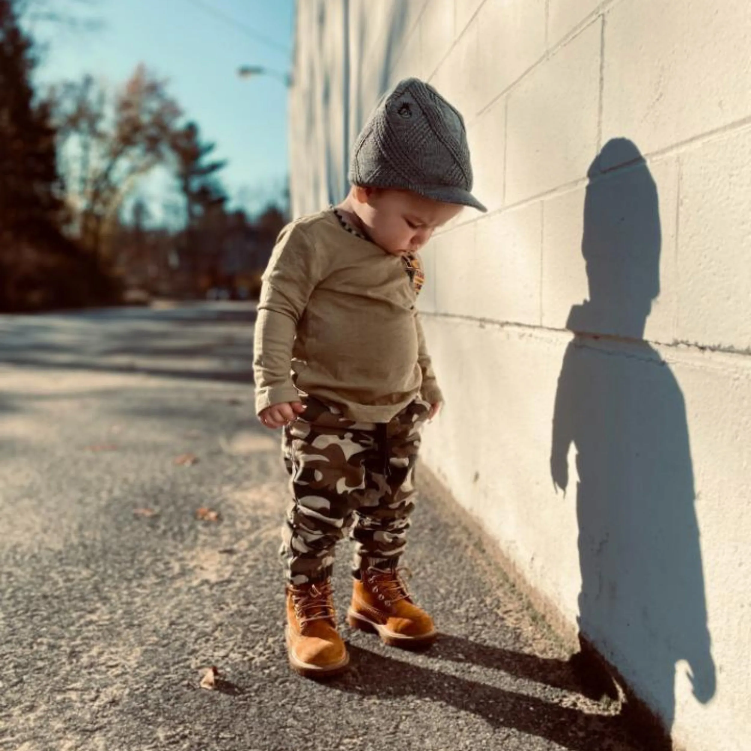 Knuckleheads Grey Visor Beanie For Toddlers