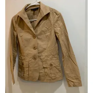 Lafayette 148‎ New York Khaki Blazer Size 2 Long Sleeve Cotton Jacket