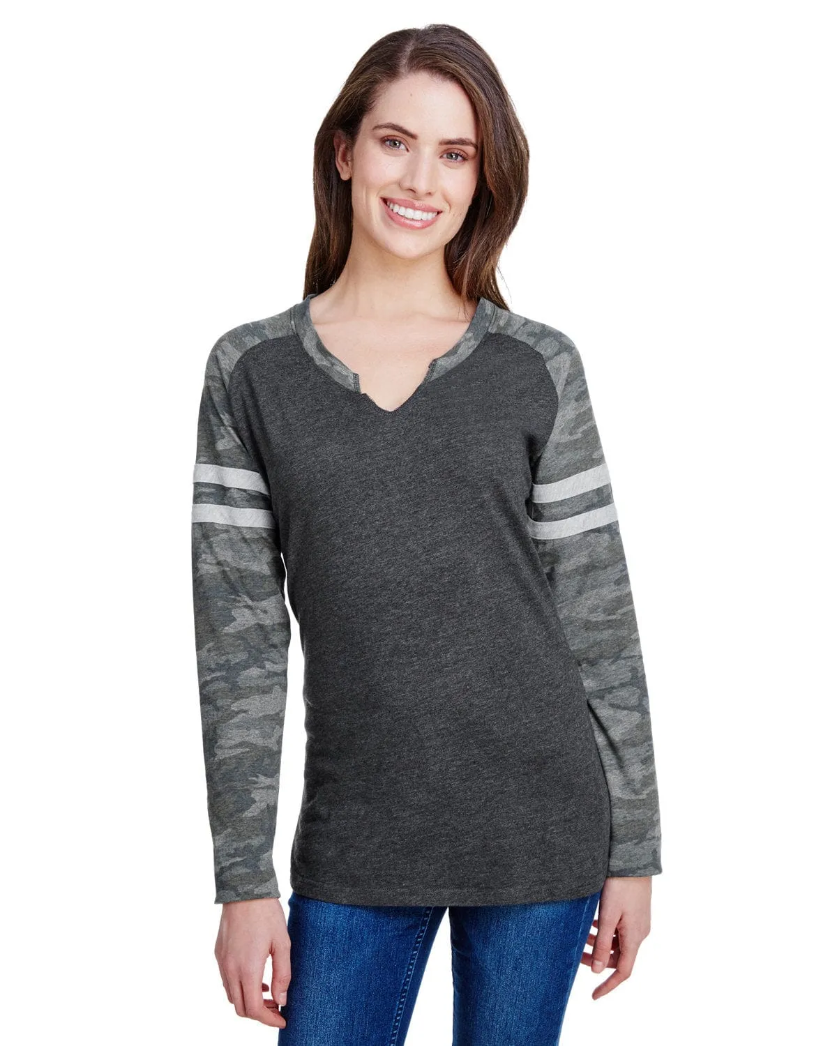 LAT Ladies Gameday Mash-Up Long Sleeve T-Shirt