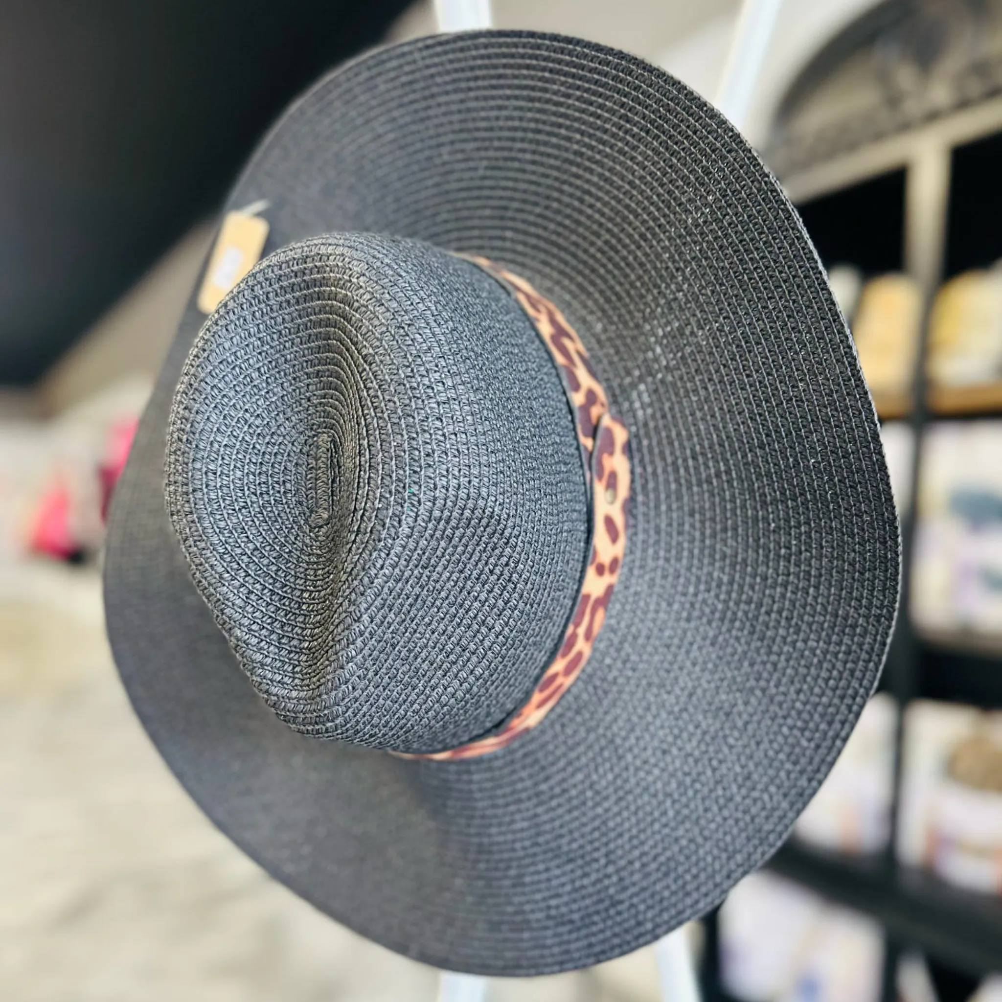 LEOPARD STRAW HAT