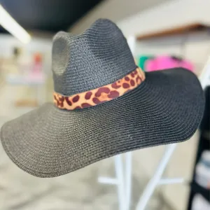 LEOPARD STRAW HAT