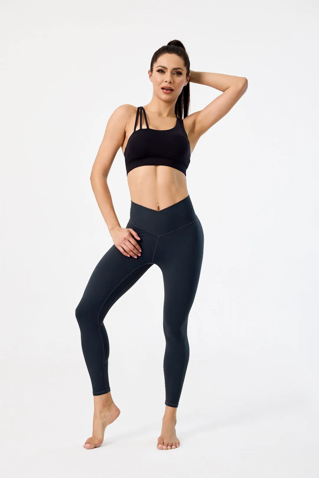 Light-Support Padded Longline Asymmetrical Sports Bra