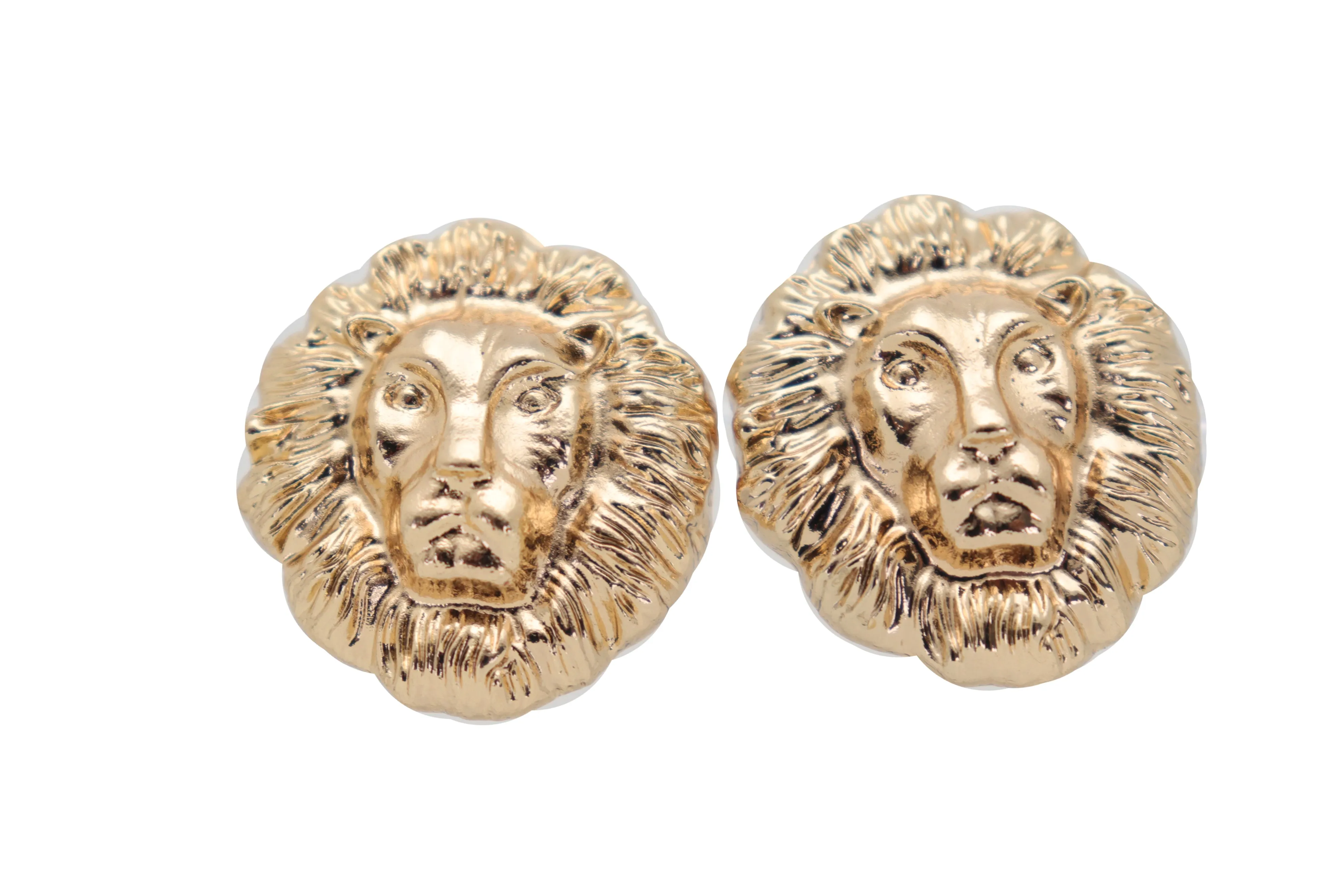 Lion Head Clip-on Earrings