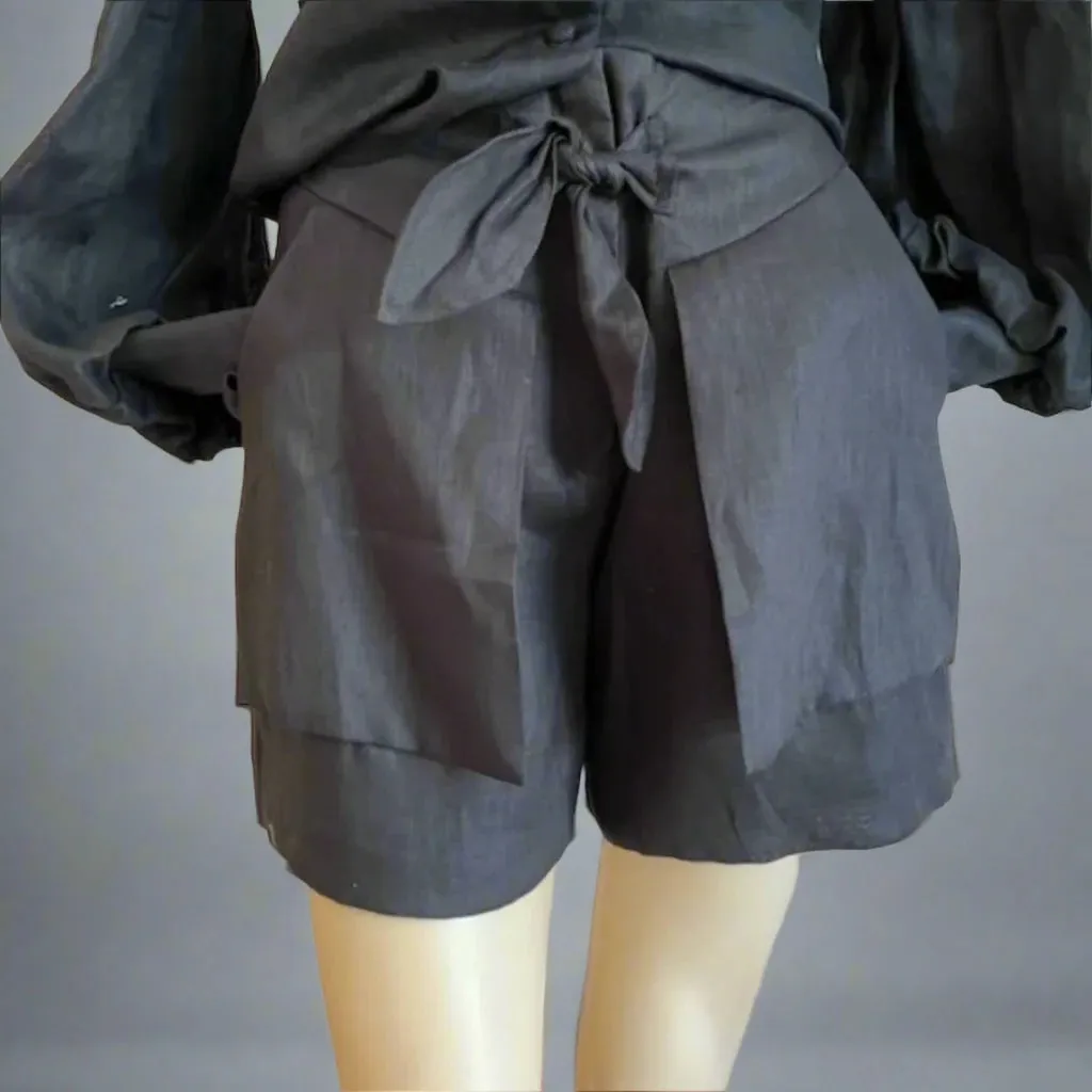 Lisa Brown Tiff Linen Shorts