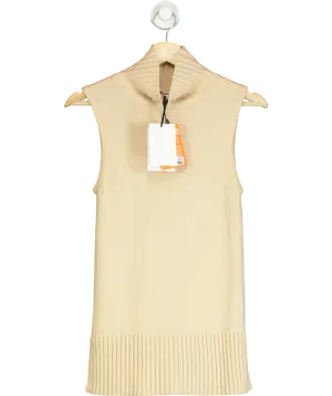 LK Bennett Beige Frances Wool Blend Tank Top UK XS