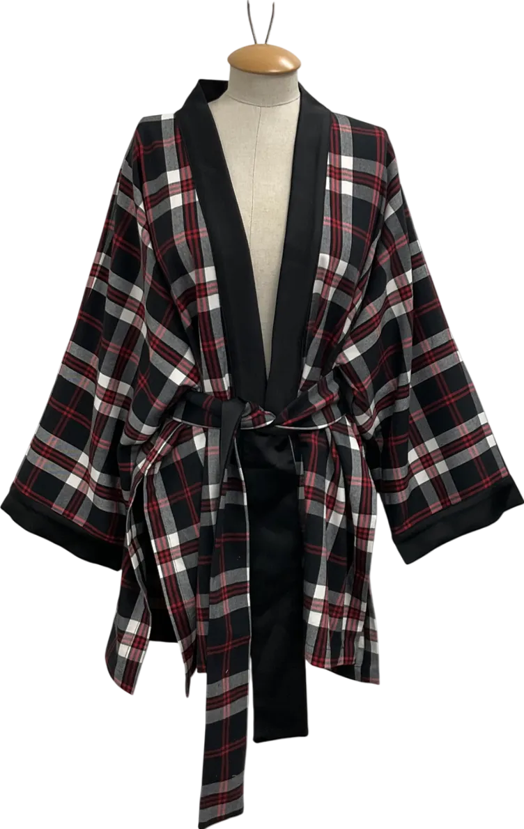 Locker Room Red Tartan Kimono UK S