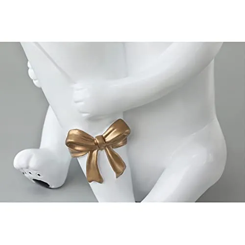 LOSA Modern Polar Bear Vase Ornament Desktop Wedding Gift Centerpiece Pot White