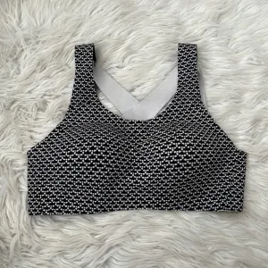 {Lululemon} Enlite Bra Sports Bra in Monochromic Black - Womens 34A