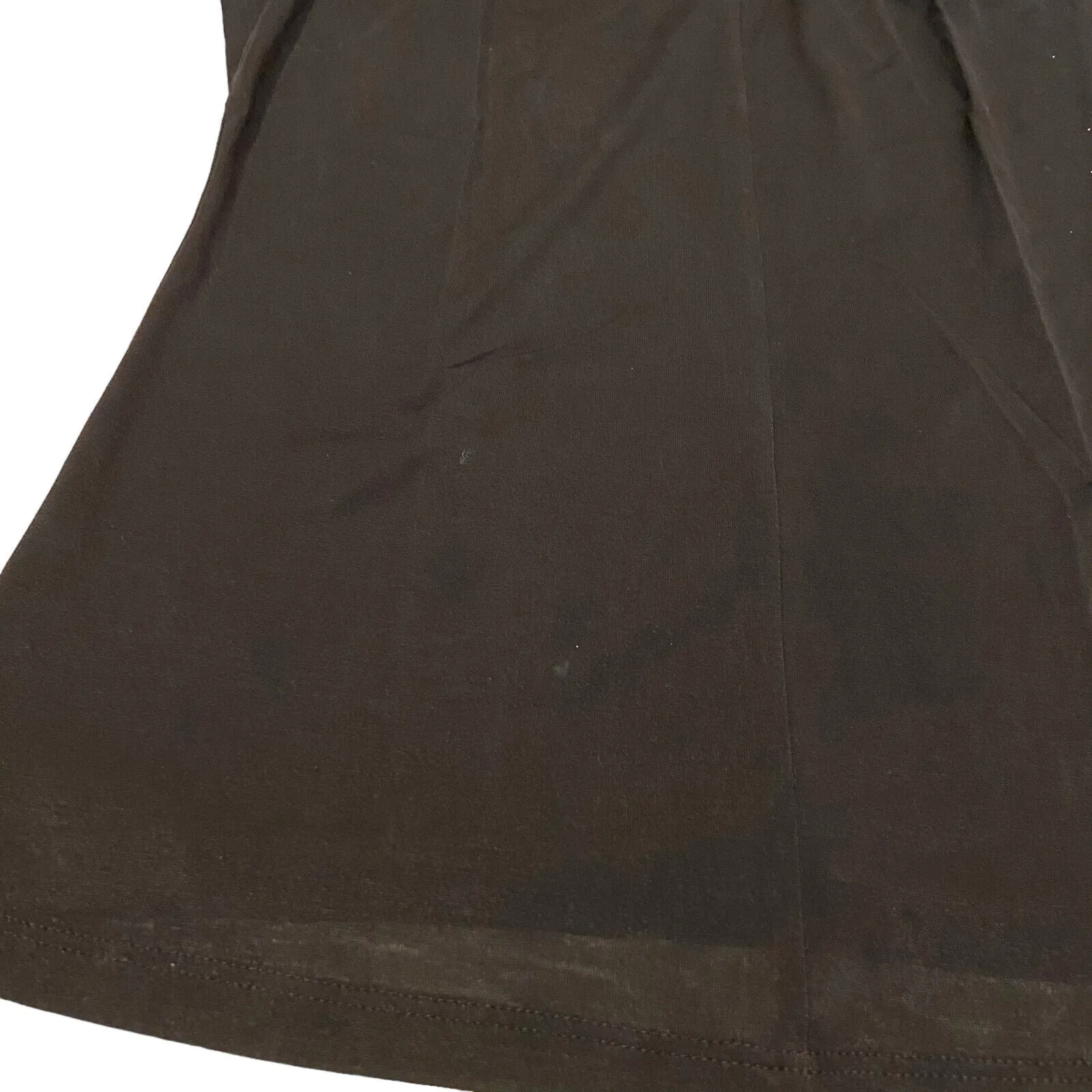 Max Mara Womens Black Top | Vintage High End Designer Slit Collar Short Sleeve