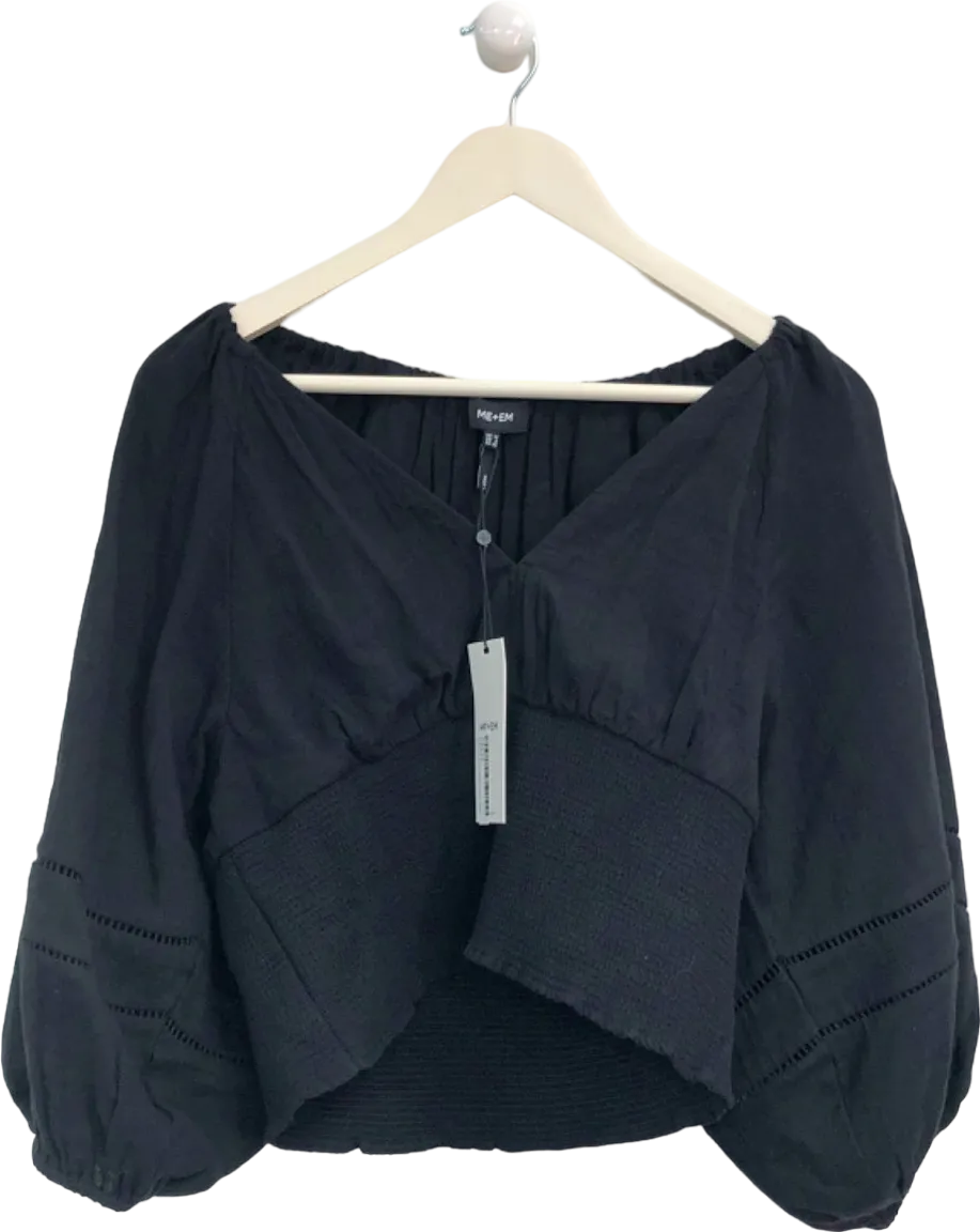 ME EM Black Off-Shoulder Blouse UK 12