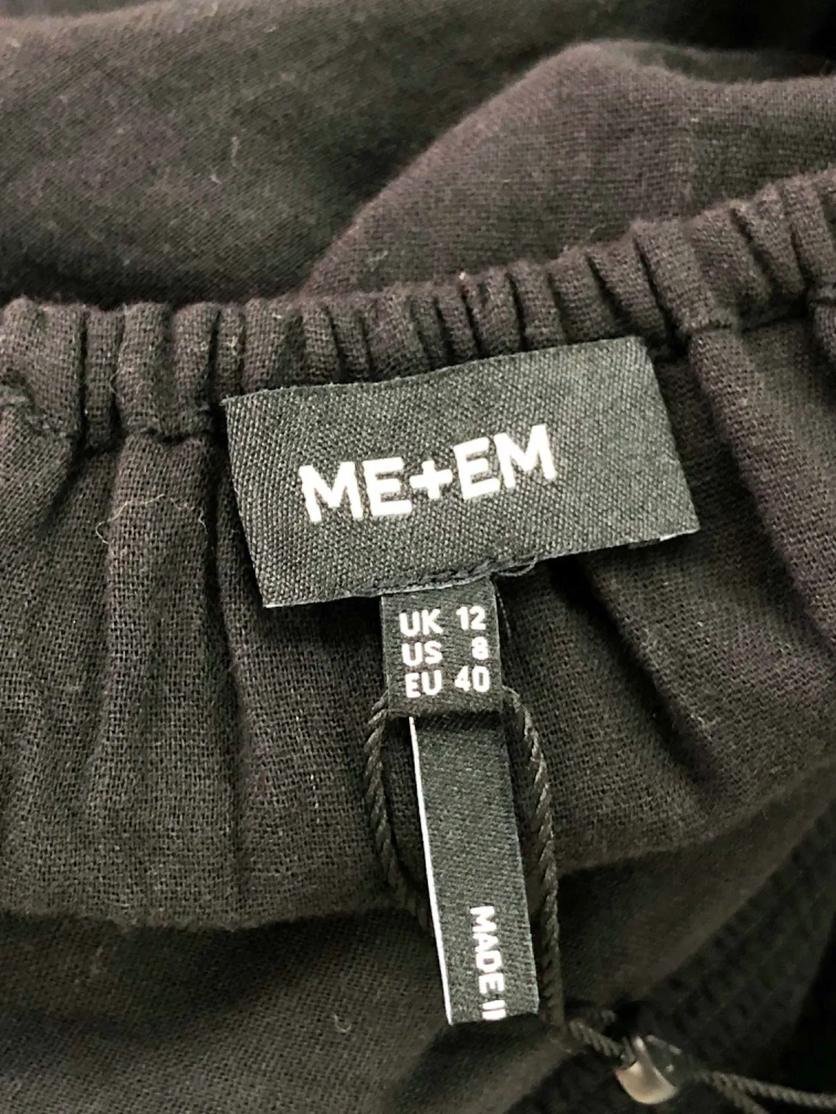 ME EM Black Off-Shoulder Blouse UK 12