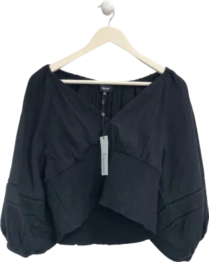 ME EM Black Off-Shoulder Blouse UK 12