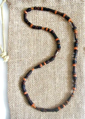 Men's Horn Wood Stretch Necklace
