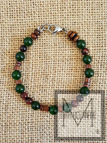 Men's Irish Classic Green Jade Bracelet