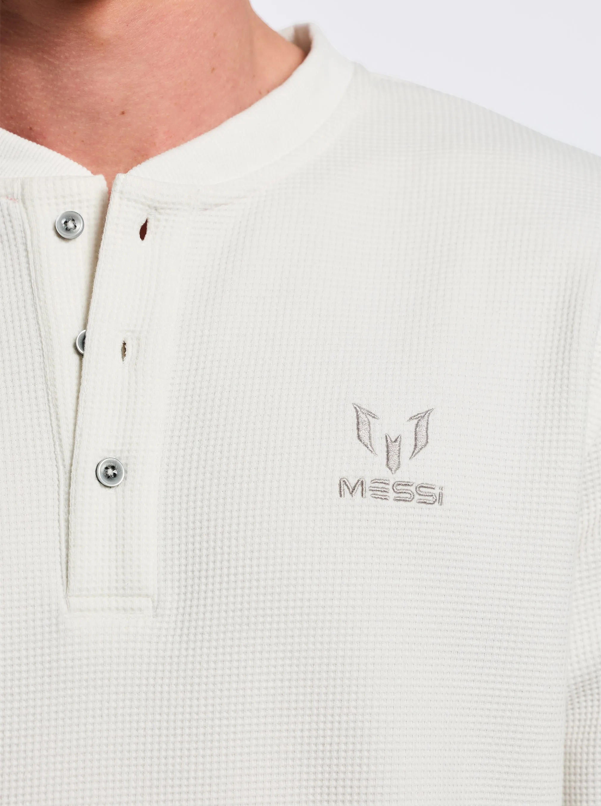 MESSI HENLEY LONG SLEEVE KNIT SHIRT