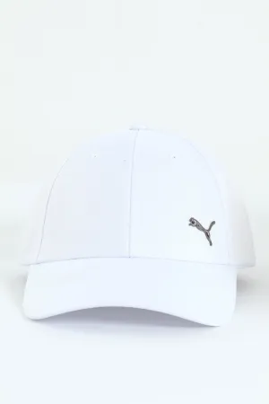 Metal Cat Basseball Cap - White