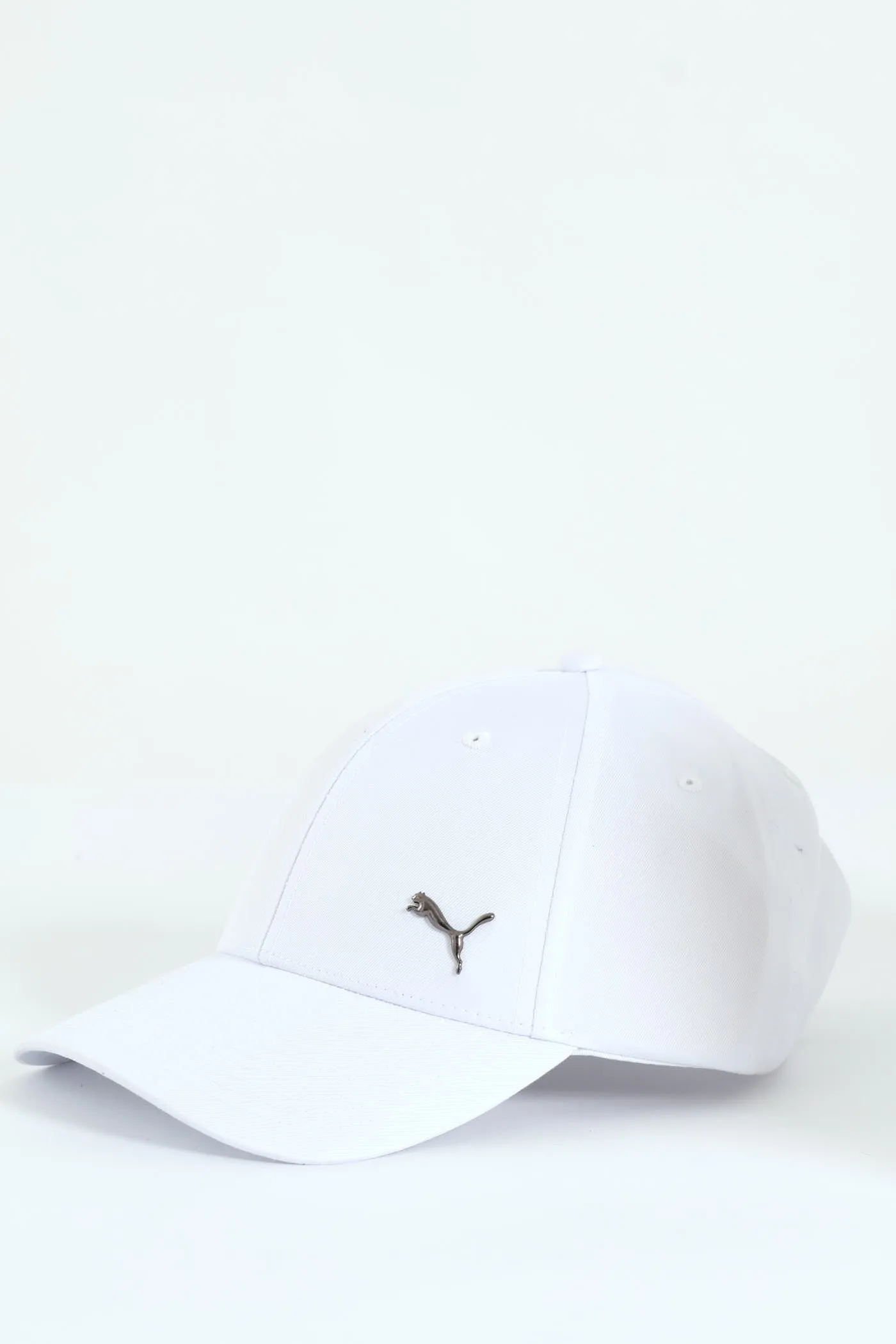 Metal Cat Basseball Cap - White