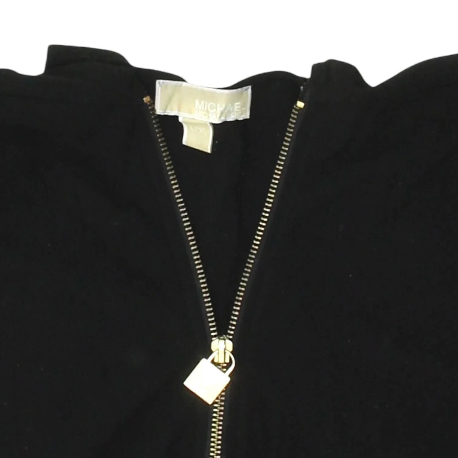 Michael Kors Sleeveless Blouse | Vintage Womens Black High End Designer Zip Up