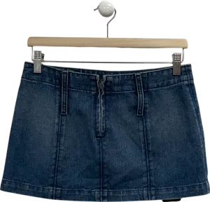 Mimchik Blue Denim Cargo Mini Skirt UK S