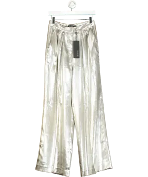 Mint Velvet Metallic Wide Trousers UK 10