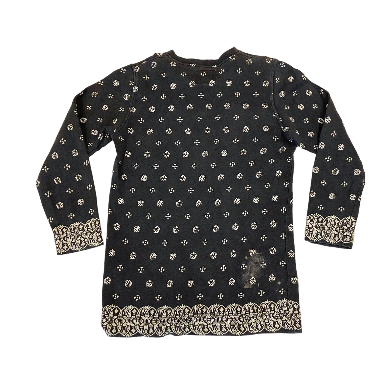 Moschino Womens Patterned Sweatshirt | Vintage High End Designer Grey Jumper
